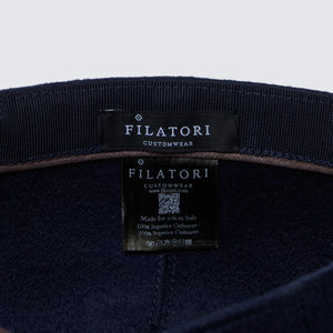 Blue Baseball Cap in 100% Pure Cashmere | Filatori