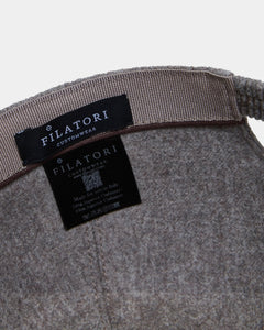 Sand Melange Baseball Cap in Water-Repellent Wool  | Filatori