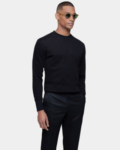 Black Crewneck sweatshirt in Cotton Cashmere | Filatori