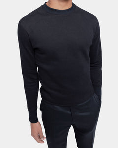 Black Crewneck sweatshirt in Cotton Cashmere | Filatori