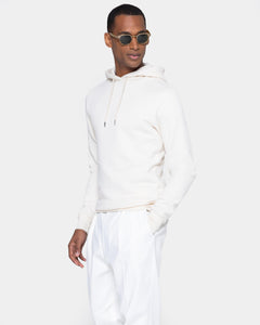 Natural White Hoodie in Cotton Cashmere | Filatori