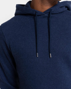 Blue Melange Hoodie in Cotton Cashmere | Filatori