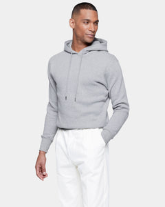 Grey Hoodie in Cotton Cashmere | Filatori