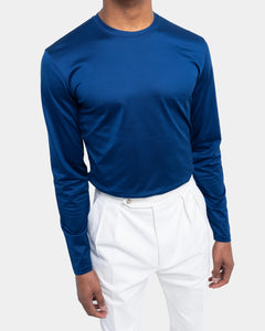 Blue Marine Long Sleeved T-Shirt 100% Egyptian Cotton | Filatori 