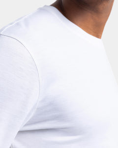 White Soft Long Sleeved T-Shirt Silk Cotton | Filatori 