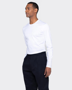 White Long Sleeve T-Shirt 100% Ultra-fine Supima Cotton | Filatori 