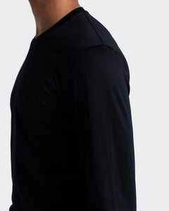 Black Long Sleeve T-Shirt 100% Ultra-fine Supima Cotton | Filatori 